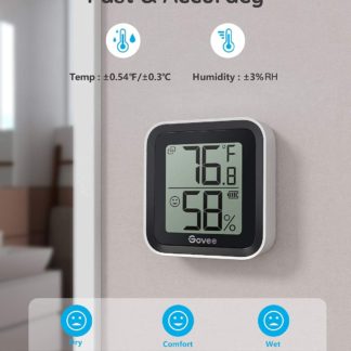 Govee Temperature Humidity Monitor Indoor Bluetooth Thermometer Hygrometer Gauge